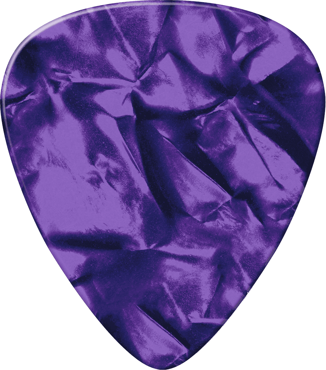 12 x middelgrote plectrums van echt paars celluloid