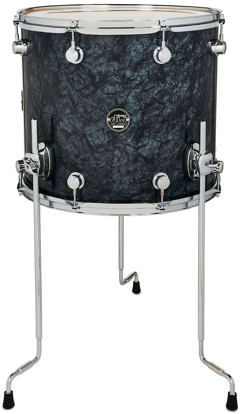 DW Drum Workshop FLOORT TOM 16X14 PERFORMANCE FINISH PLY / SATIN OIL BLACK DIAMOND
