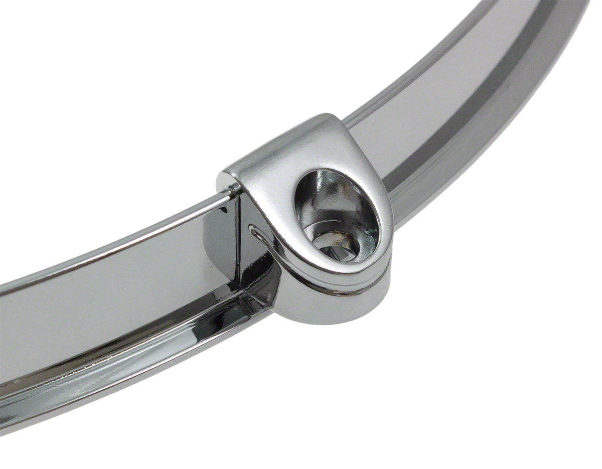 HSFL23-16BK - 16" BLACK 2.3MM STEEL SINGLE FLANGE DRUM HOOP