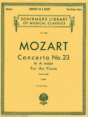 Schirmer Mozart - Piano Concerto No.23 In A Major - Two Pianos