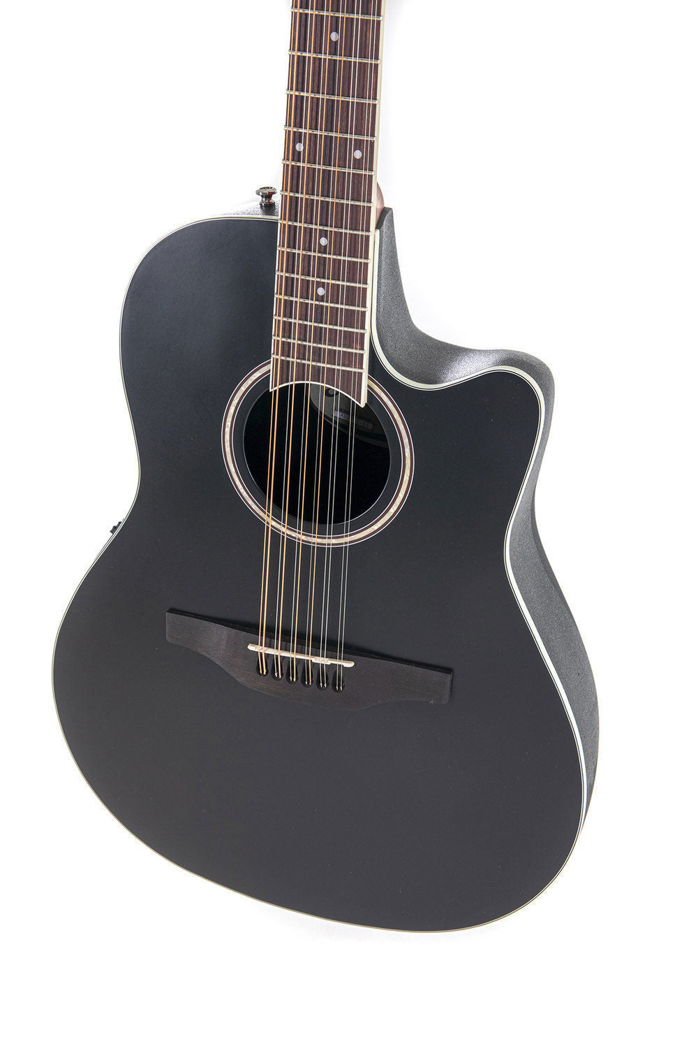 Elektro-Akoestische Gitaar Ab2412Ii Mid Cutaway 12-String Black Satin