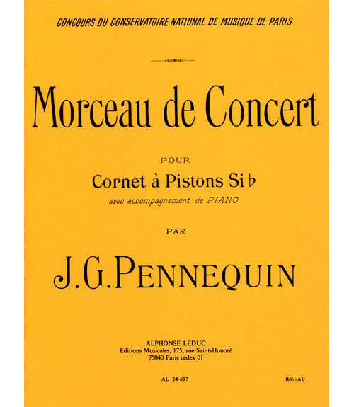Pennequin J.G. - Morceau De Concert - Cornet A Pistons Sib & Piano