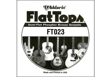 FT023 SEMI-FLAT PHOSPHOR BRONZE ACOUSTIC GUITAR SINGLE STRING .023