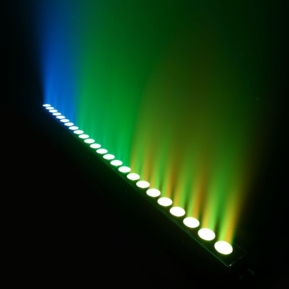 TRIBAR 400 IR - TRICOLOR LED BAR (RGB) 24 X 3 W BLACK BOX MET INFRAROOD AFSTANDSBEDIENING