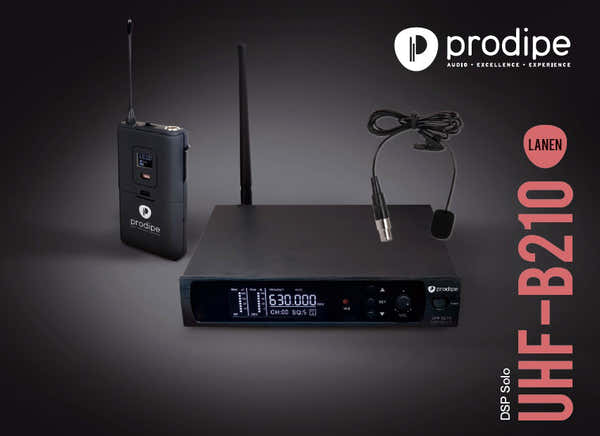 Prodipe UHF B210 DSP Dasspeldmicrofoon Solo
