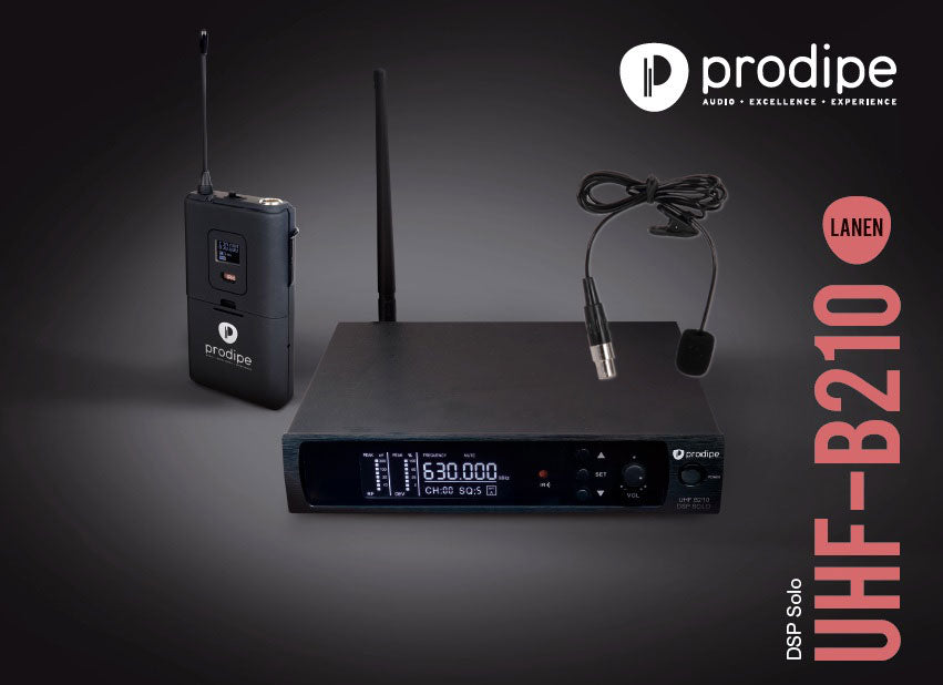 Prodipe UHF B210 DSP Dasspeldmicrofoon Solo