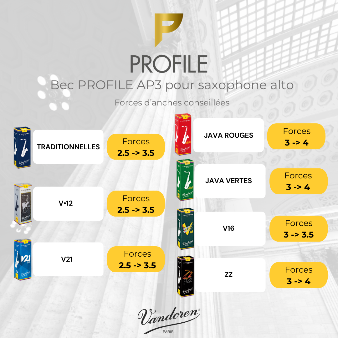 SAXOPHONE MOUTHPIECE ALTO V16 AP3 PROFILE