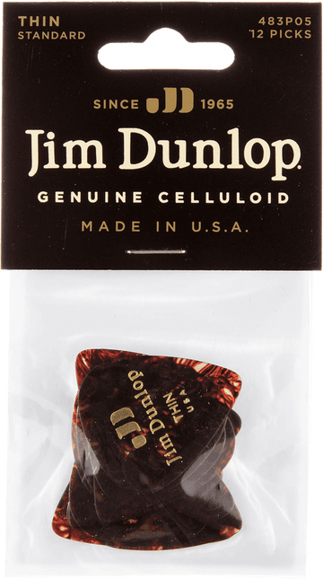 12 x dunne plectrums van schildpad celluloid