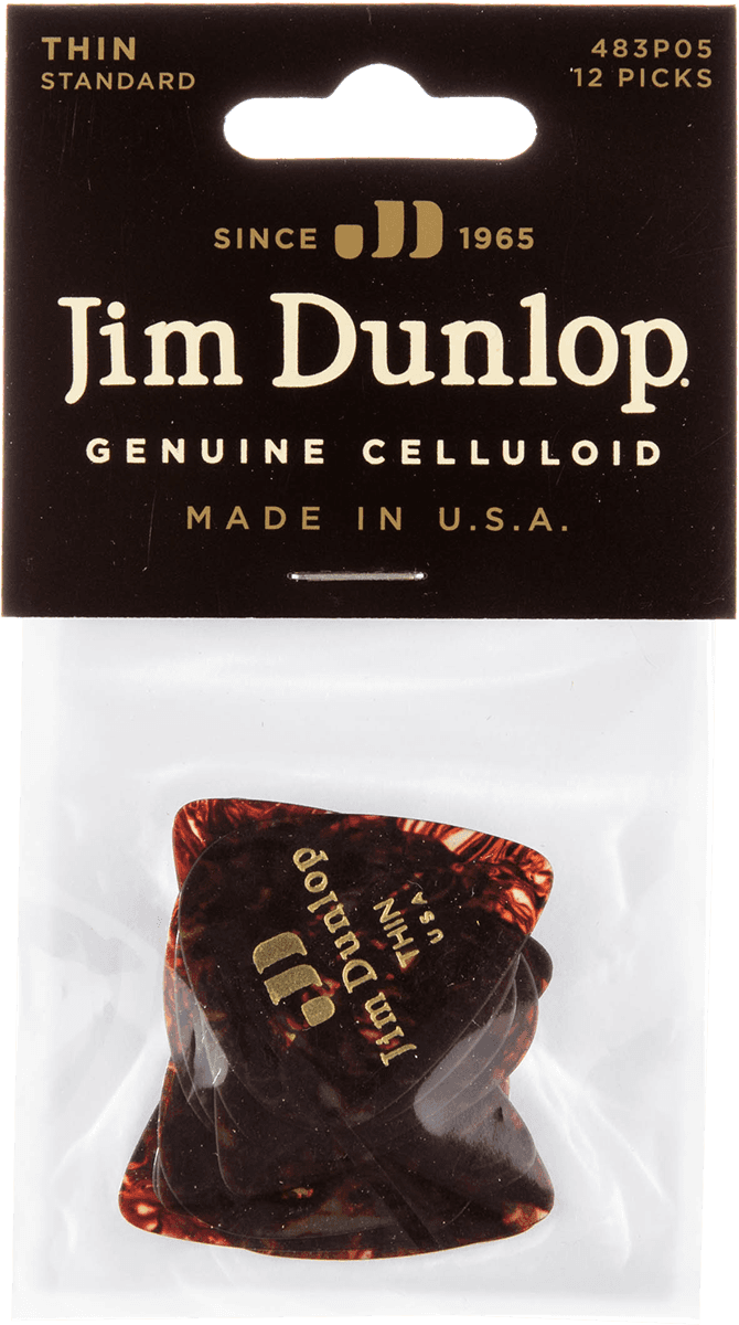 12 x dunne plectrums van schildpad celluloid