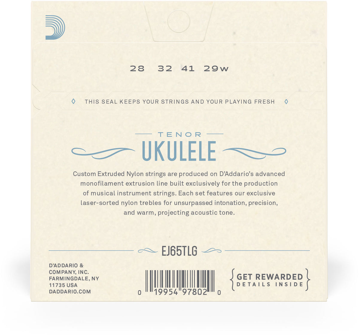 EJ65TLG Snaren voor Ukulele Tenor Lage G
