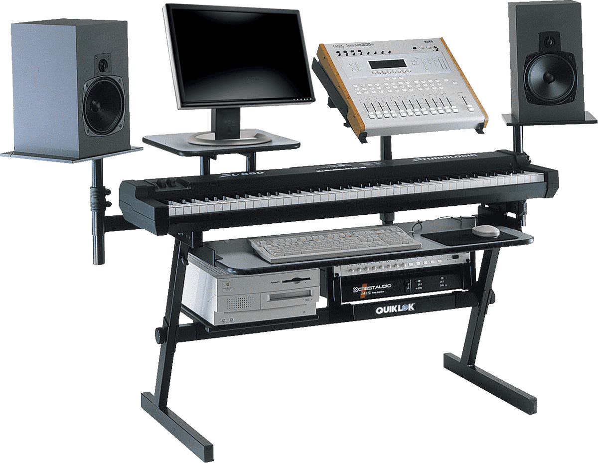 Z716 zwarte keyboardstandaard