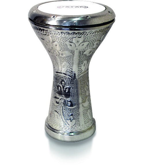 Vatan Egyptische Darbouka 3024 Gesneden Zilverkleurige