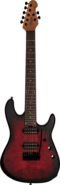 STERLING BY MUSIC MAN Jason Richardson Dark Scarlet Burst Satin 7 Strings