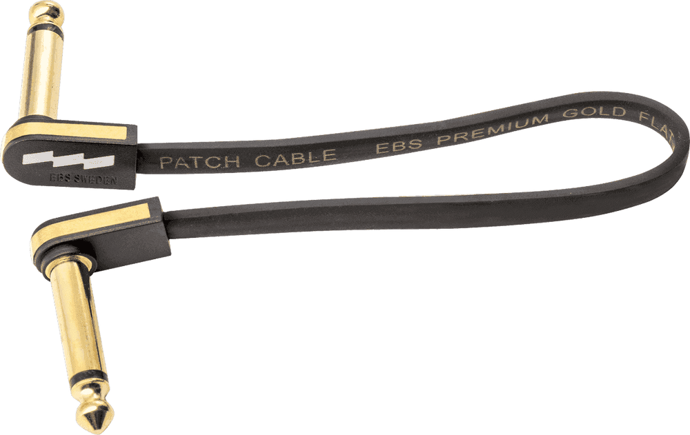 Gitaar-patchkabel 18 CM Compact Goud