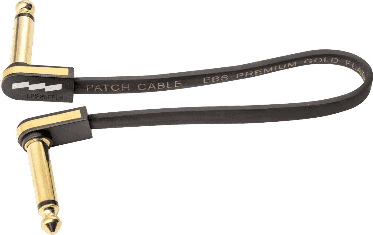 Gitaar-patchkabel 18 CM Compact Goud