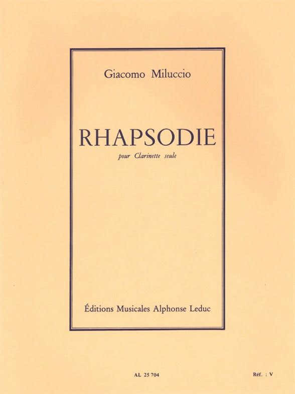 Miluccio Giacomo - Rapsodie - Solo klarinet