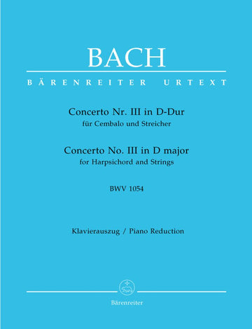Bach J.S. - Concerto N°3 BWV 154 En Re Majeur Pour Clavecin et Cordes - Clavecin