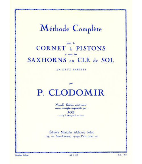Leduc Clodomir P. - Methode Complete Vol.2 Pour Le Cornet A Pistons Ou Tout Saxhorn Cle De Sol