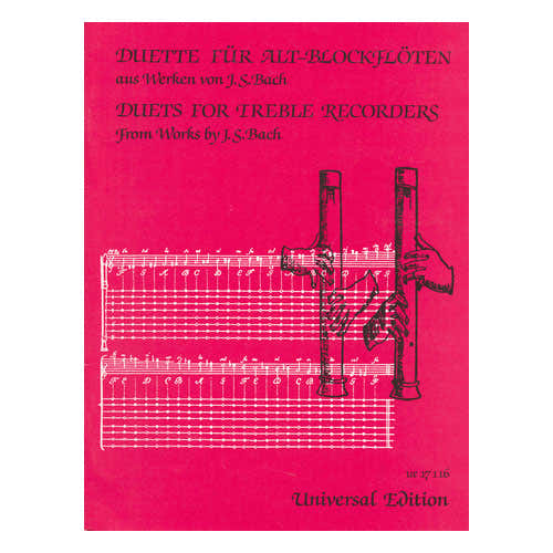 Universal Edition Bach J.S. - From The Works Of J.s.bach Band 1 - 2 Treble Recorders