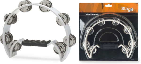 Stagg Tamboerijn 1/2 maan 16 schellen wit