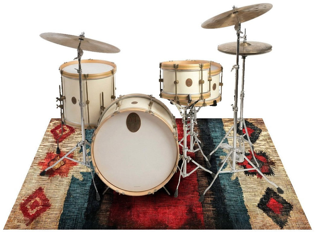 EART185-RED - Native American Podium- / Drummat 1.85 x 1.60m Antislip - Rood