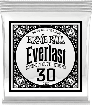 .030 EVERLAST COATED 80/20 BRONZE ACOUSTIC GUITAR STRINGS