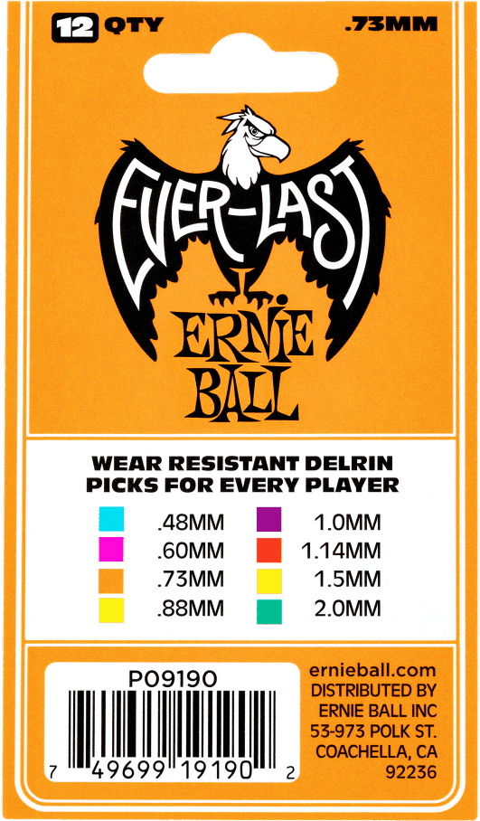 Plectrums Everlast 12-pack Blauw 0,73mm