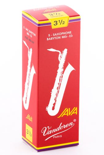 BOX OF 5 BARITONE JAVA RED CUT REEDS 3,5