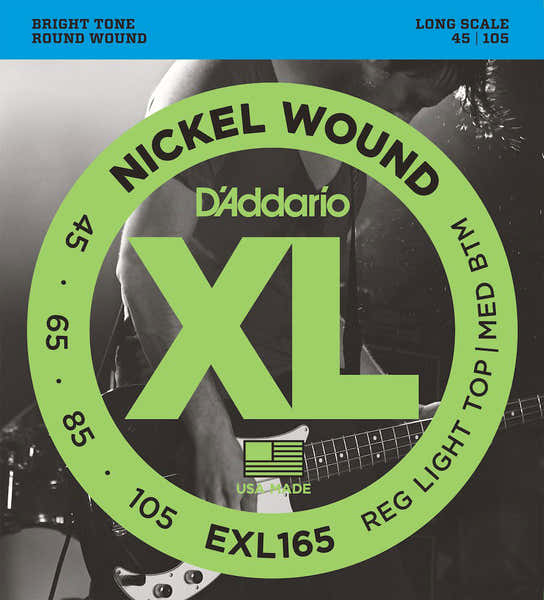 EXL165 nikkel omwonden lange mensuur Regular Light Top 45-105
