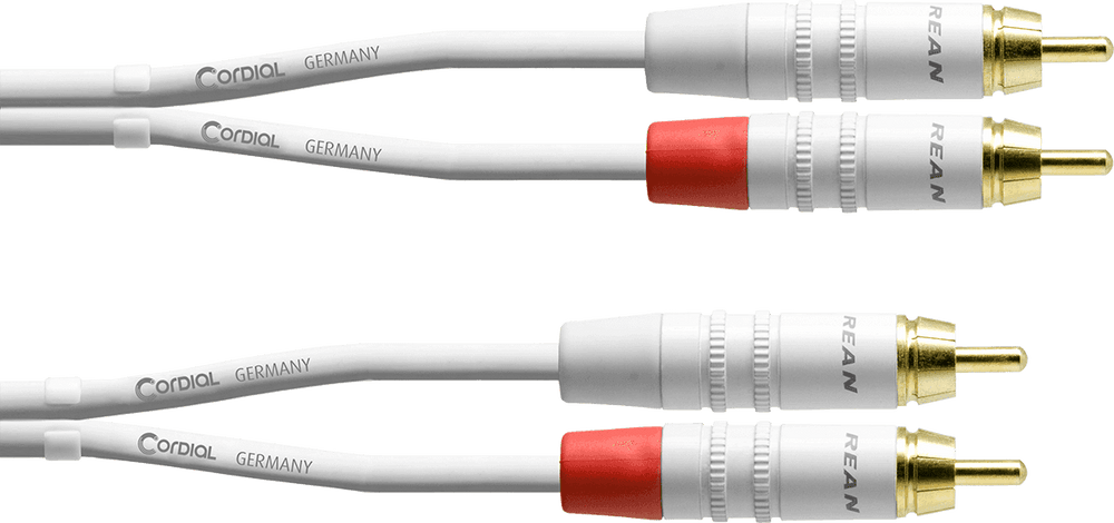 AUDIO CABLE DOUBLE RCA 3 M WHITE