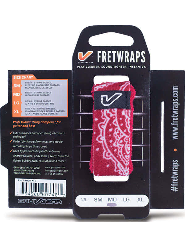 FretWraps Rode Bandana - Klein