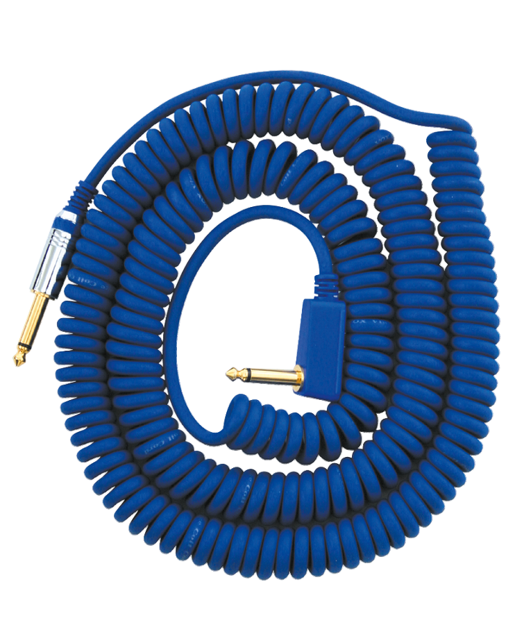 VCC90 Spiraal-Jackkabel 9M Blauw