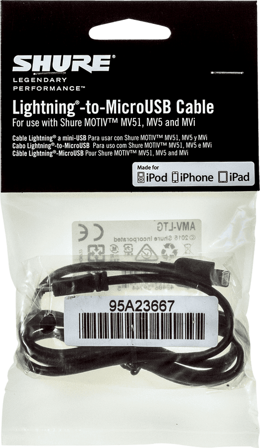 Micro USB-kabel - Lightning 1 M