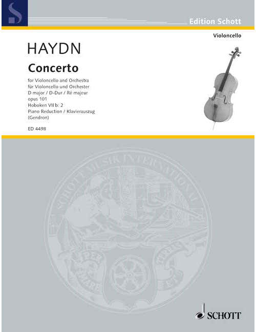 HAYDN JOSEPH - CONCERTO D MAJOR OP 101 HOB VIIB:2 - CELLO AND ORCHESTRA
