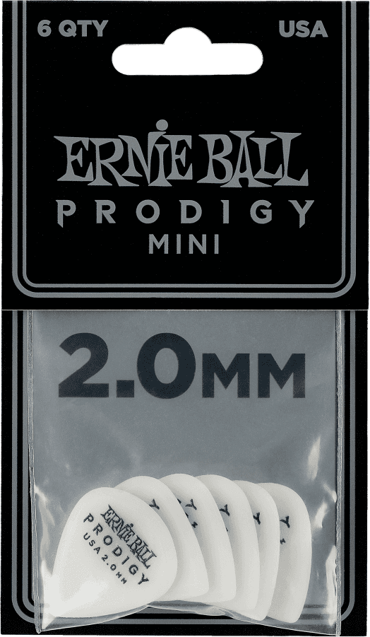 Plectrums Prodigy Zakje van 6 Wit Mini 2mm