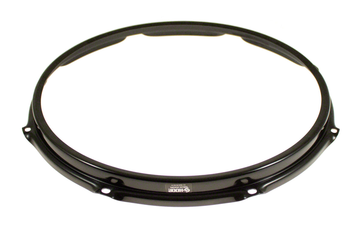 SH138B-BLK Spanring 13" 8 Spanbouten Resonante snaredrum - Zwart