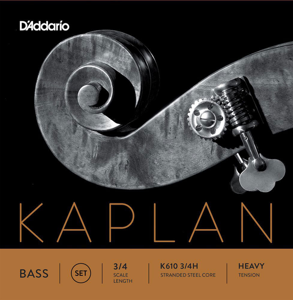 D'ADDARIO SET OF STRINGS FOR DOUBLE BASS KAPLAN NECK 3/4 TENSION HEAVY