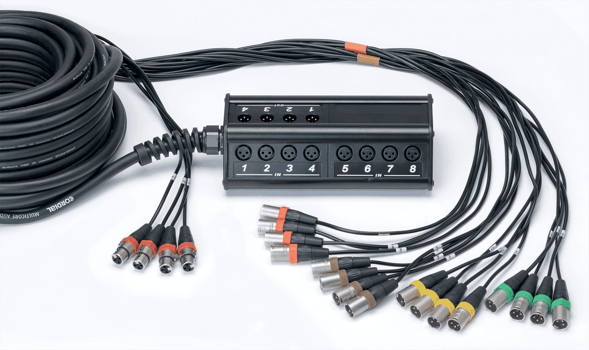Cordial Stagebox 16 Ingangen 4 Uitgangen XLR-kabel 30 M