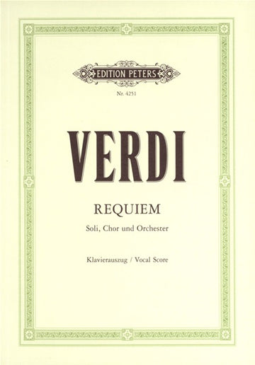 Verdi Giuseppe - Requiem - Mixed Choir (par 10 Minimum)
