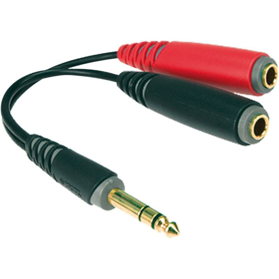 Klotz CABLE-Y BLACK 0,2M JACK 3P - 2X SOCKET 2P GOLD CONTACT