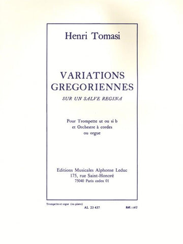 Tomasi Henri - Variations Gregoriennes Sur Un Salve Regina - Trompette