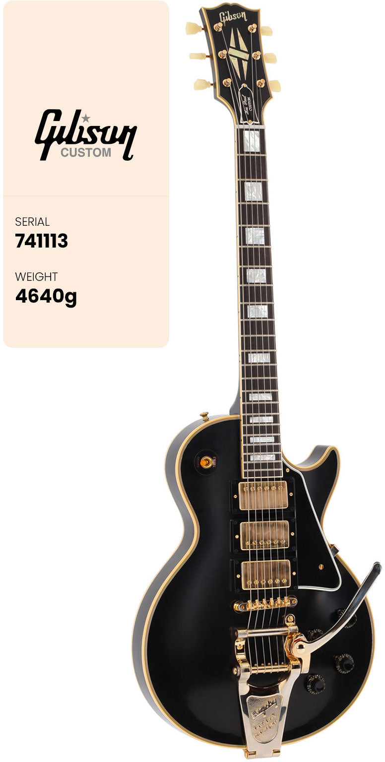 Gibson Custom Les Paul Custom 1957 Heruitgave 3-elementen Bigsby VOS Ebbenhout CSHR #741113