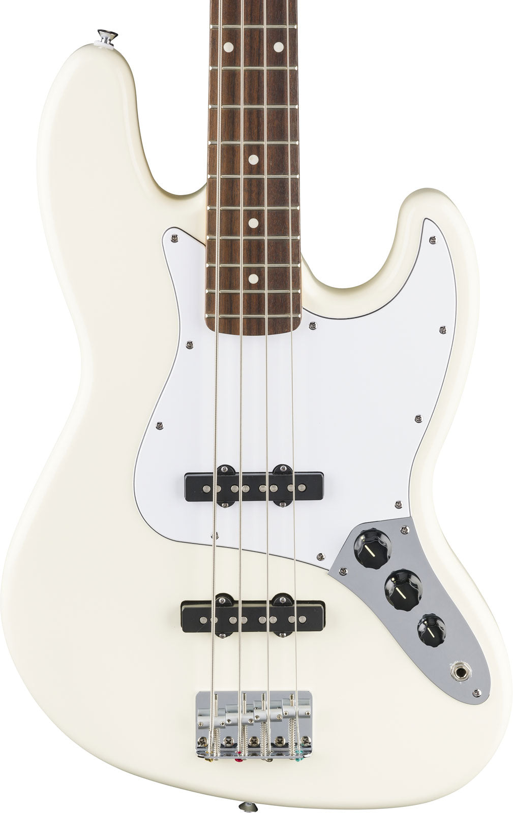 Standaard Jazz Bass LRL witte slagplaat Olympic White