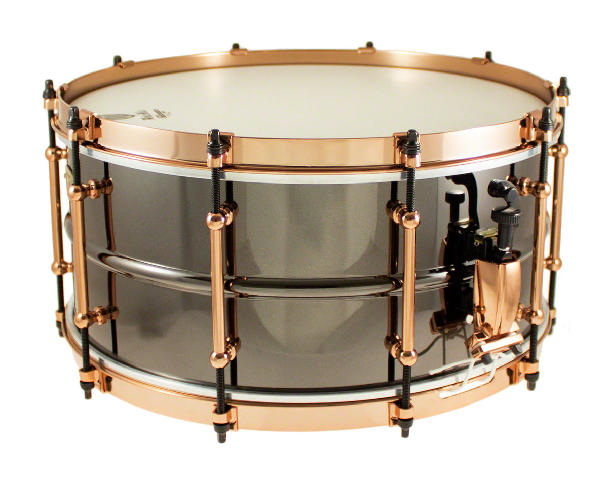 BK-6514SFXG - BLACK DAWG AZTEC GOLD VINTAGE 14" X 6.5" SNARE DRUM - BRASS SHELL