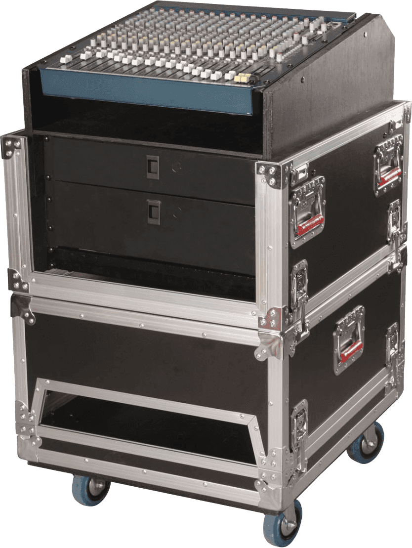 Gator G-TOWER WOOD FOR 14 U MIXING CONSOLE WITH INTEGRATED 6 U RACK