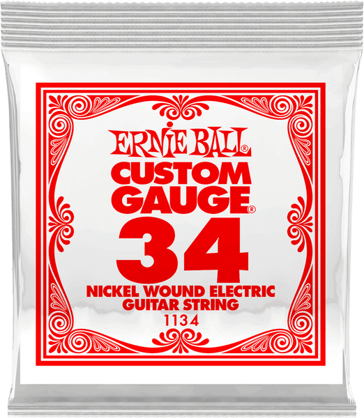 Ernie Ball .034 NICKEL WOUND ELECTRIC GUITAR STRINGS