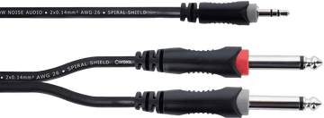 Kabel Y Splitter Mini-Jack Stereo / 2 Mono-Jacks 1,5 m
