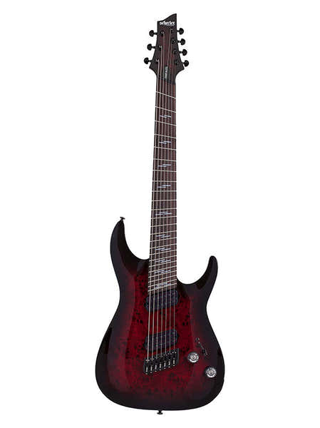 Schecter Omen 7 Ms Elite Zwart Kers Burst