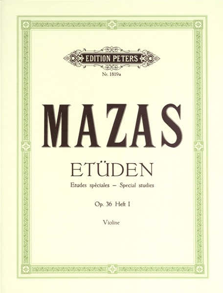 Mazas JACQUES-fereol - Studies Op.36 Deel 1: 'Bijzondere studies' - Viool