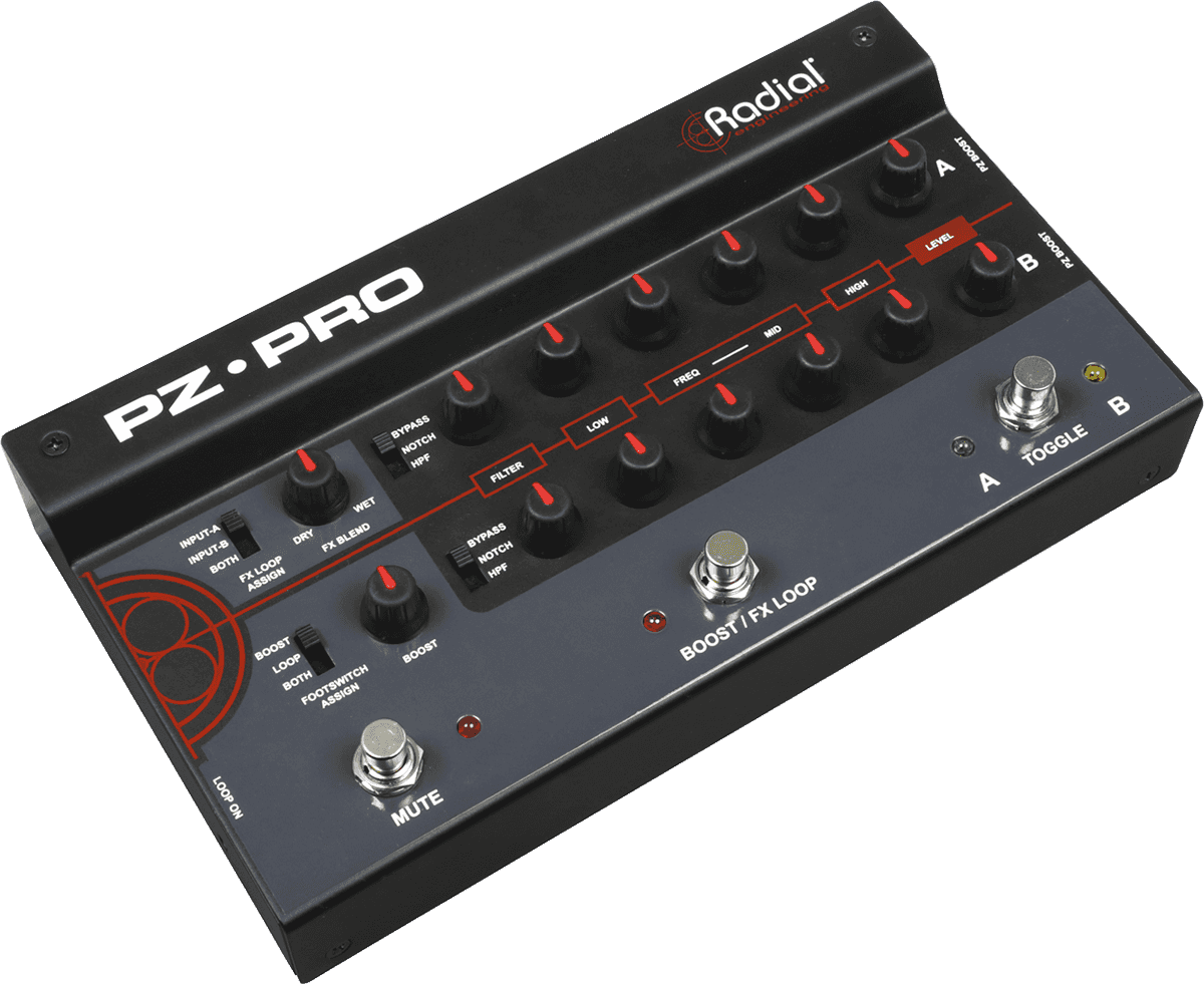 Preamp / DI acoustic instrument 2-channel + 48V mic